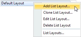 List layouts